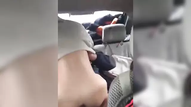 Quickie before classroom with my Asian mistress in a car